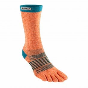 injinji Trail Midweight Crew Mens Running Toe Socks Midnight